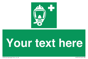 Custom sign safe condition Emergency escape breathing device